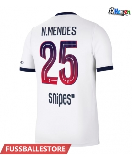 Günstige Paris Saint-Germain Nuno Mendes #25 Auswärtstrikot 2026-27 Kurzarm
